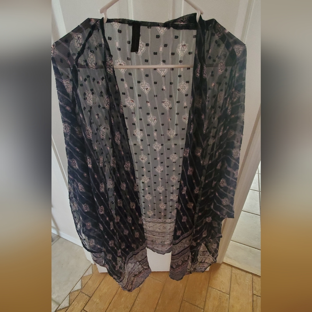 Sheer Floral Kimono